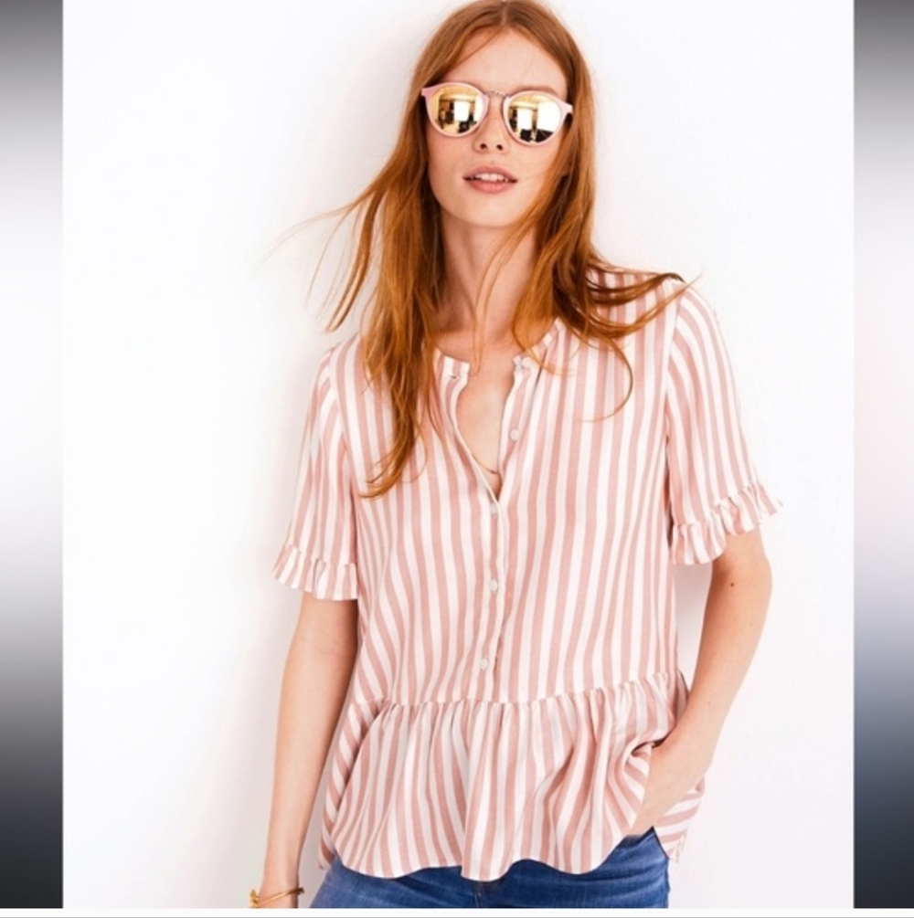 Madewell Studio Ruffle Hem Top